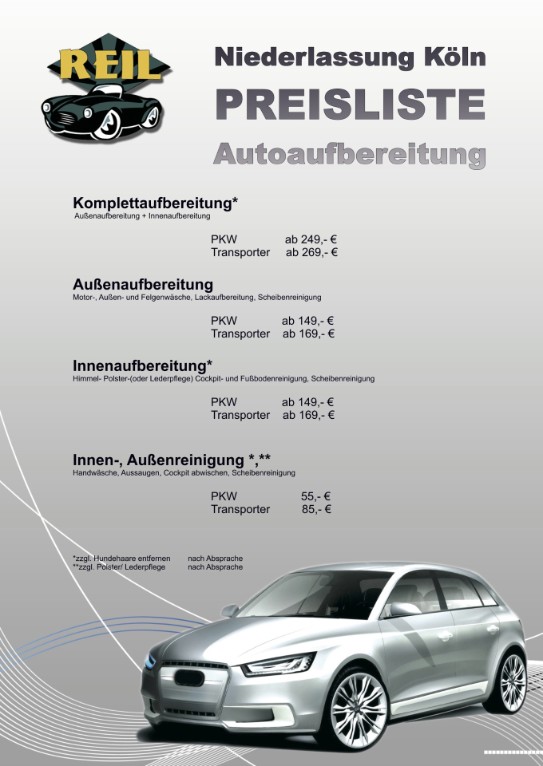 Autoreinigung Köln, Autoaufbereitung Köln, Lackpolitur Köln